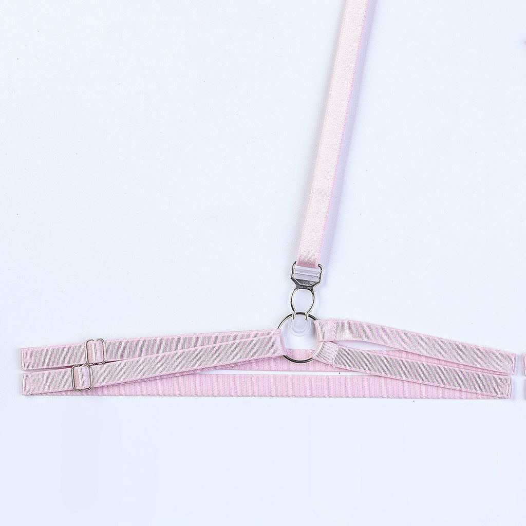 Elegant Floral Lace 3-Piece Lingerie – Bra, Briefs & Cute Lace-Up Details